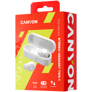 CANYON WIRELESS TWS-1 HEADSET IN-EAR WHITE
