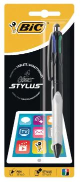 BIC Kugelschreiber 4 Colours Stylus mit Touch-Pen, 0.32 mm