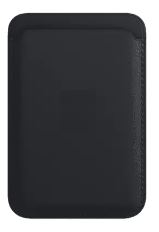 Magnetische Ledergeldbörse mit MagSafe – Schwarz