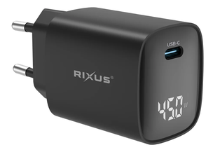 Rixus 45W USB-C Power Adapter with Digital Display