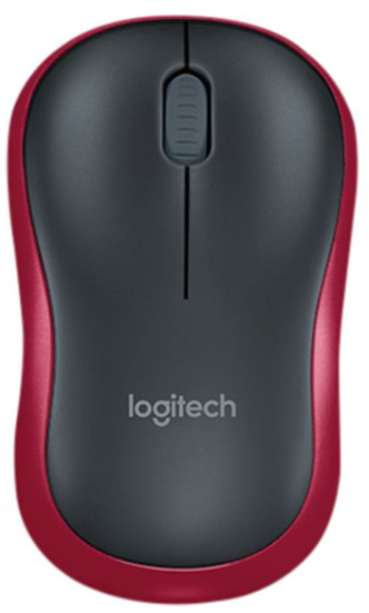 [175968] Logitech Maus M185 Wireless Red-Black