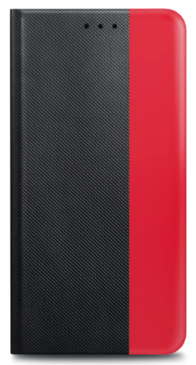 [15469] iPhone 6/6S Book Case Black-Red Prio