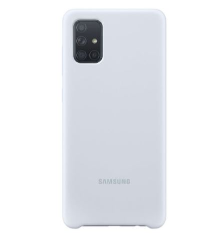 [13460] Samsung Galaxy A71 Silikonhülle EF-PA715TS Silber