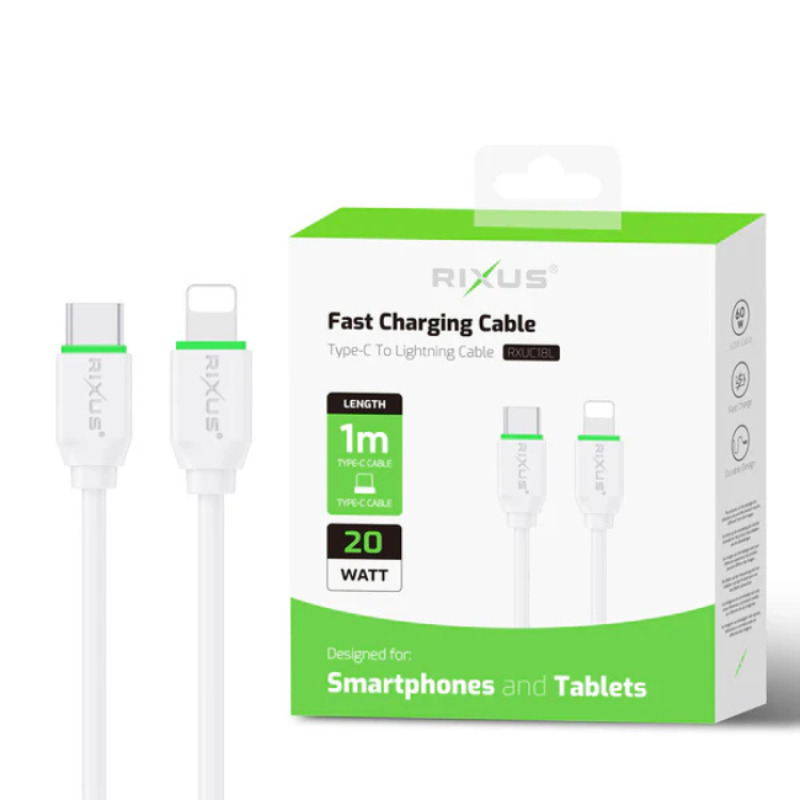 USB to Type-C Cable Fast Charging 12W 1M White Rixus