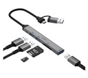 USB Typ C 2-1 Hub Multi-Port Adapter