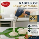 Elektrischer Idiyappam-, Pasta- &amp; Nudelmaker – kabellos &amp; wiederaufladbar