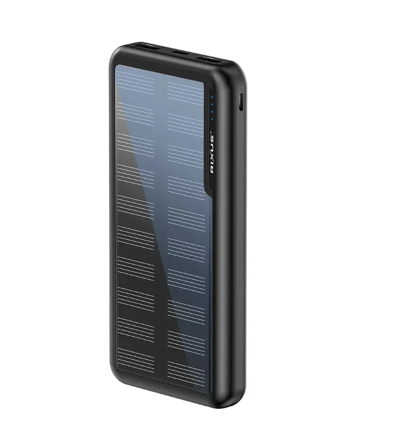 [D1E1CD6B23] Rixus RXPB45 Solar-Powerbank 10.000 mAh Schwarz