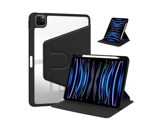 [ipad10/11] iPad 10 / 11,10.9"  Leather Proctective Case Black