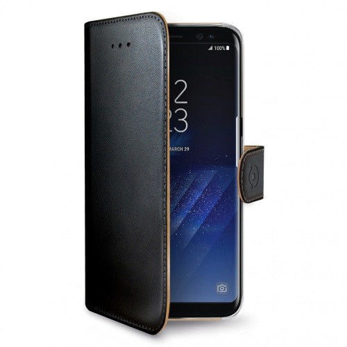 [WALLY691] Samsung Galaxy S8+ Book Case Black Celly