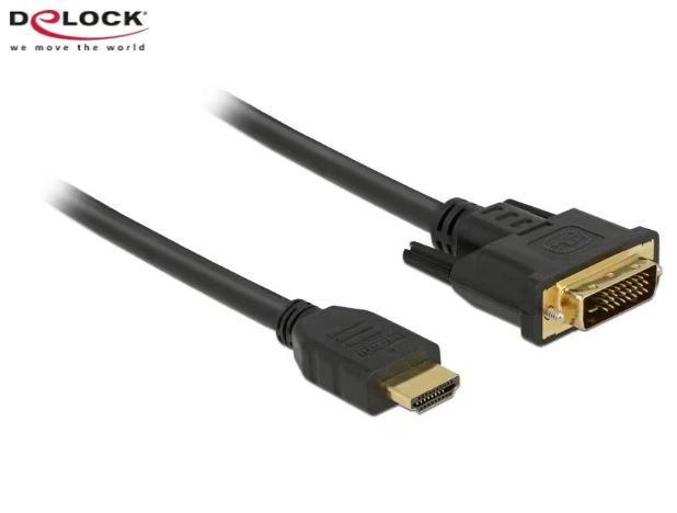 Delock Kabel HDMI – DVI, 1.5 m, bidirektional