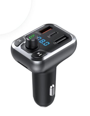 RIXUS RXBT25 BLUETOOTH FM TRANSMITTER QC30 AND TYPE C DUAL FAST CHARGE