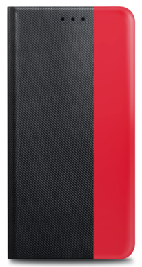 iPhone 6/6S Book Case Black-Red Prio