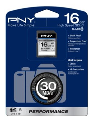 PNY SDHC Class 10 16GB