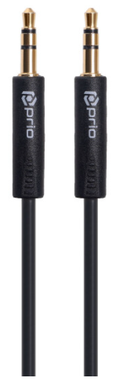 Prio High-End 3,5 mm Buchse bis 3,5 mm Buchse Audiokabel 1,2 m schwarz