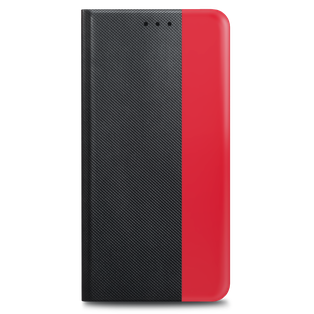 iPhone XS/X Book Case Black-Red Prio