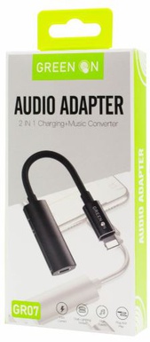 GREEN ON Audio Adapter 2 In 1 Charging en Music Converter GR07