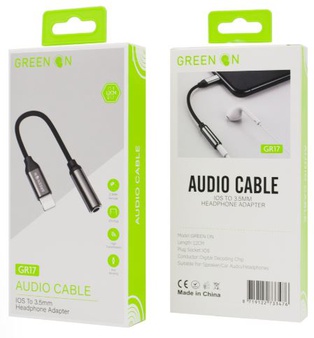 GREEN ON GREEN ON Lightning to 3.5mm Audio Cable GR17