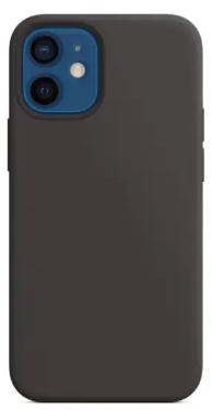 Silikonhülle mit MagSafe für iPhone 12 Mini – Schwarz