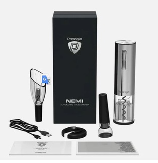 Prestigio Nemi Electric Wine Opener Silver