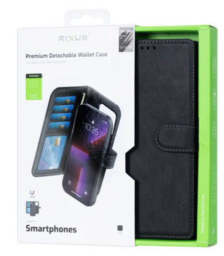 Samsung Galaxy S23 Detachable Wallet Case Black Rixus