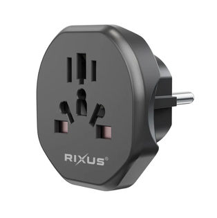 EU Travel Power Adapter Schwarz Rixus