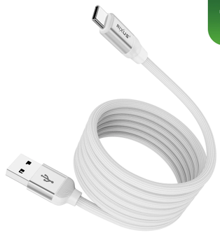 USB-A to USB-C Cable Magnetic Charging Cord 15W 1M White Rixus