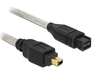 Delock Firewire Kabel 9pin / 4pin 1M