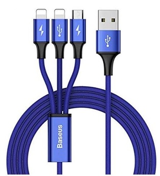 Baseus Rapid 3-in-1-Kabel Micro + Lightning 3A 1.2M
